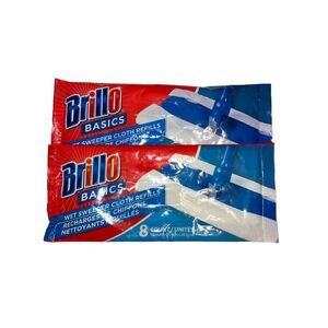 Brillo Wet Sweeper Cloths Replacement 8 piece 2 packs 16‎ qty 10x8 Floor Cleaner
